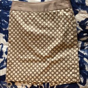 Tan polka dot skirt